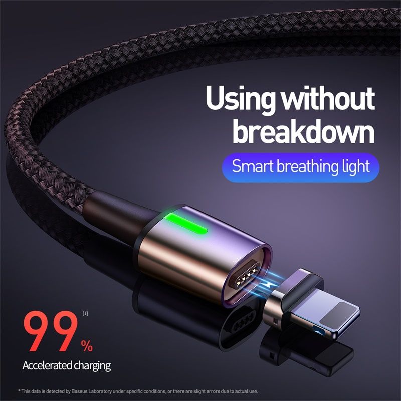 Магнитный кабель Baseus Zinc Magnetic USB - Lightning 1.5A, оплетка от prem.by 
